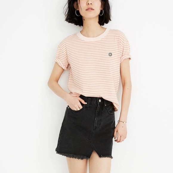 Madewell Rigid Black Denim A-Line Jean Skirt B71 - Picture 2 of 7